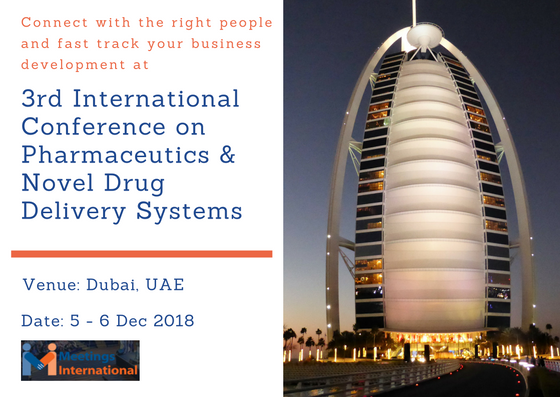 3rd International Conference on Pharmaceutics and Novel Drug Delivery Systems - Dubai, UAE