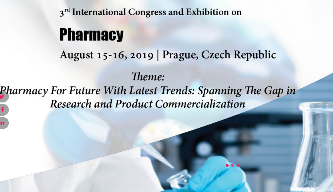 International Congress and Exhibition on Pharmacy - Kongresova 1655/1 140 69 Praha 4 Prague, Czech Republic