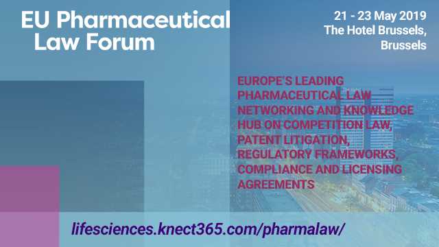 2019 EU Pharmaceutical Law Forum, Brussels - The Hotel Brussels Boulevard de Waterloo 38 1000 Bruxelles Belgium